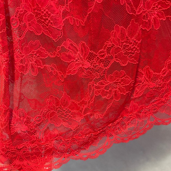 Victoria Secret Red Lace Lingerie Dress - Picture 6 of 12